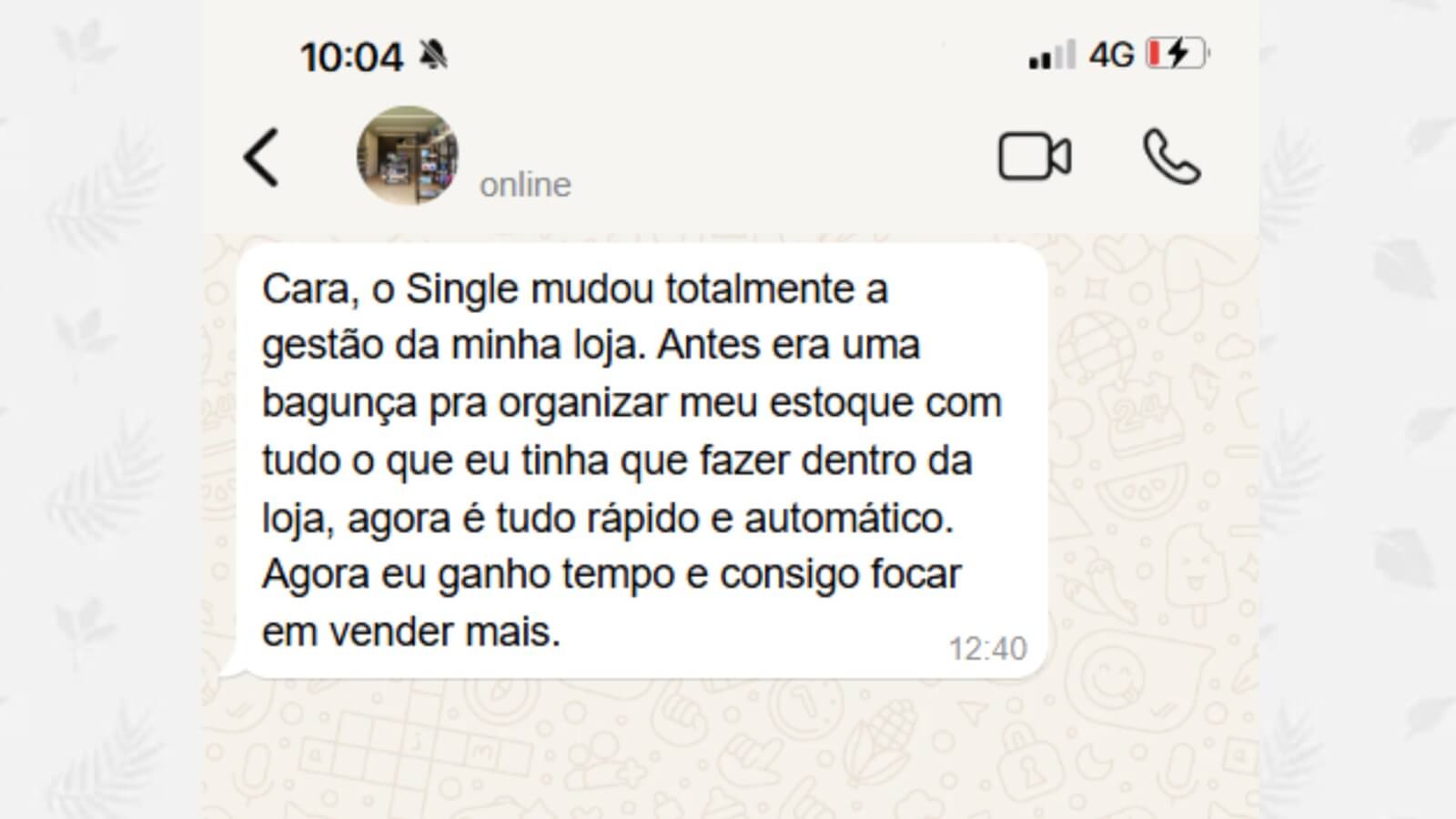 Depoimento via WhatsApp