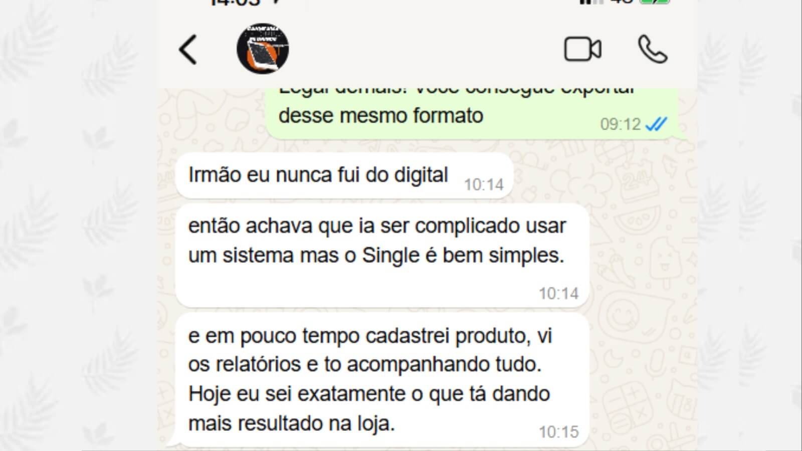 Depoimento via WhatsApp
